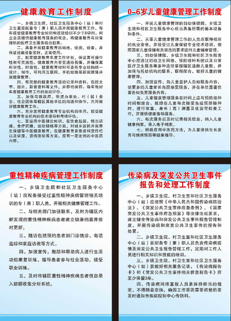 医院中医馆工作制度管理制度墙贴cdr源文档