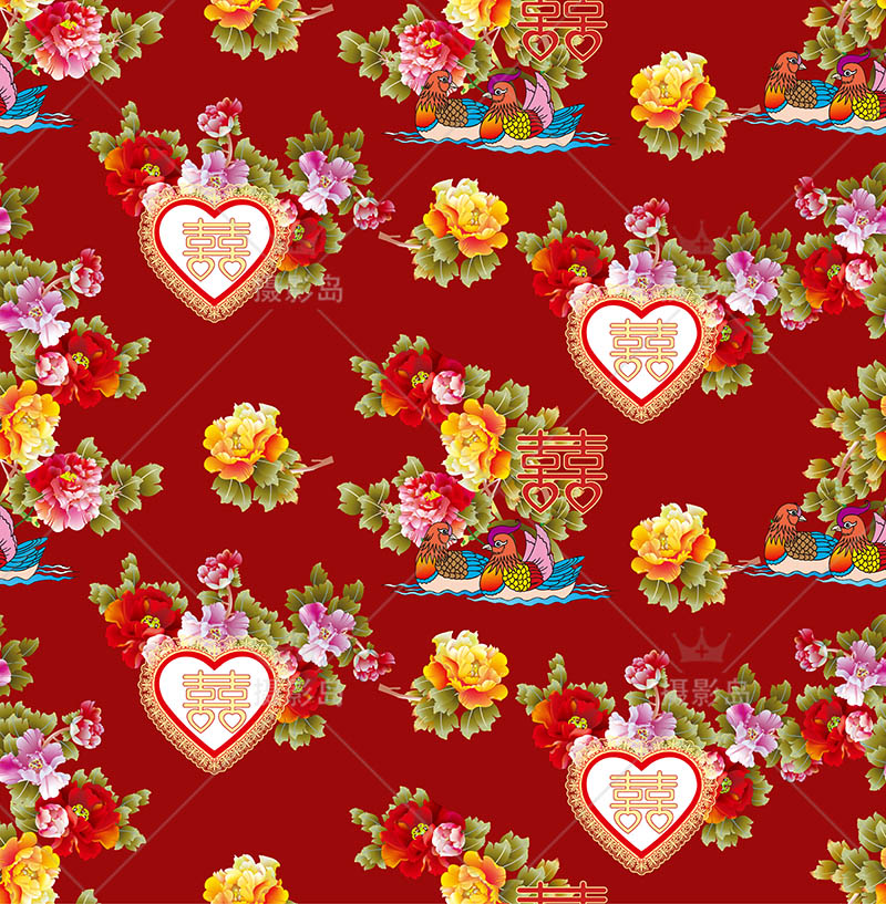 80年代床单窗帘桌布花朵老花布底纹背景布料ai、jpg大图、传统花免扣图片